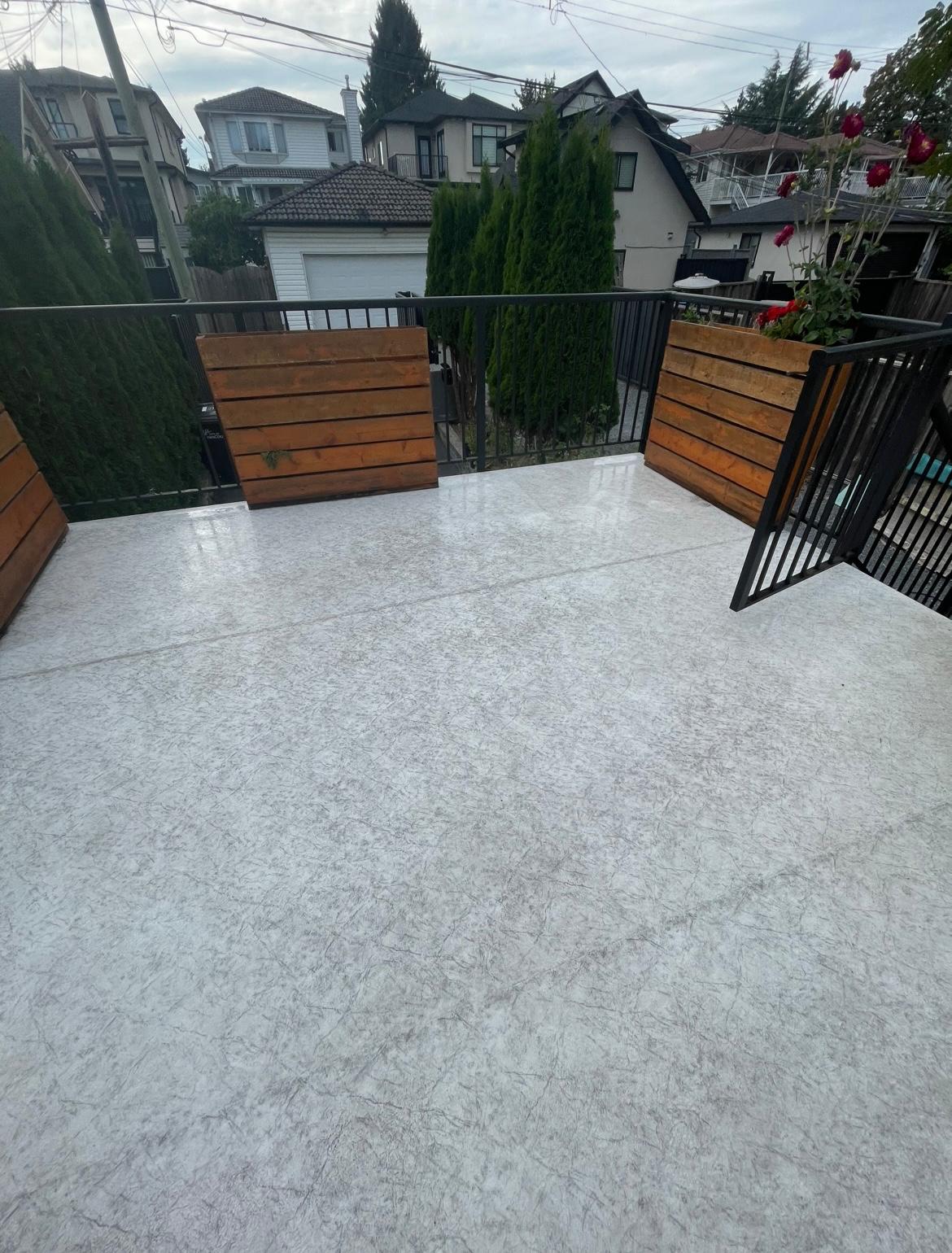 Clean deck after washing