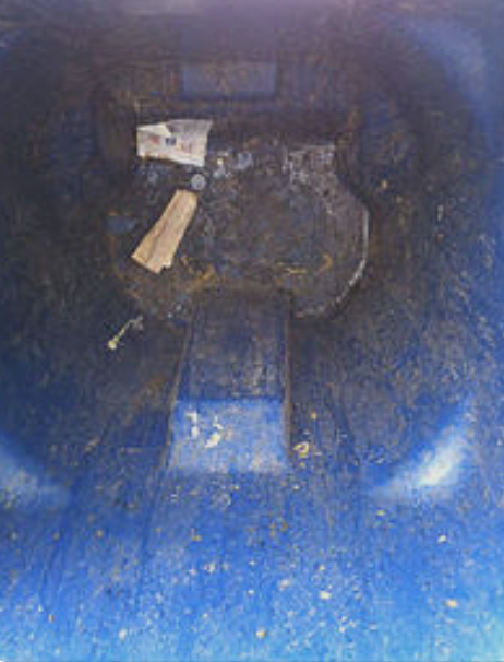 Weathered dirty deck before cleaning